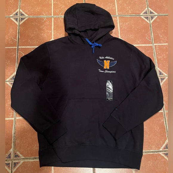 Nike Other - New Nike Athletics Swoosh High Hoodie Black Sz. Large
